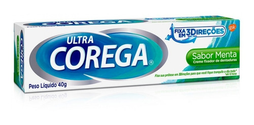 Ultra Corega X 40 Grs Sabor Menta Con Formula Ultra Adhesiva