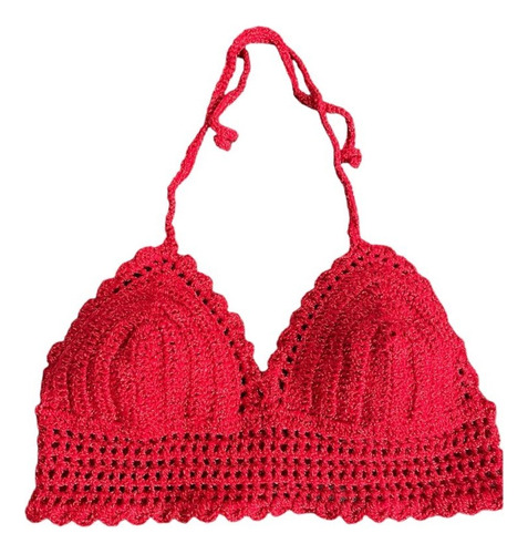 Top Artesanal Tejido A Mano Crochet Para Mujer