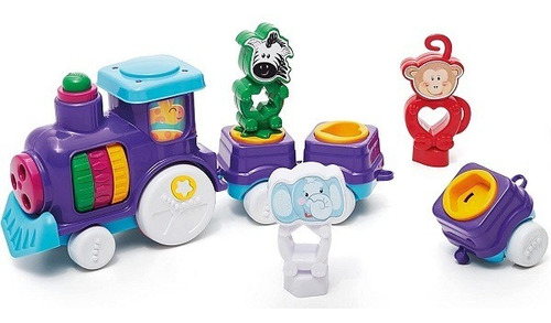 Brinquedo Infantil Zoo Trem Tateti 3031 Roxo