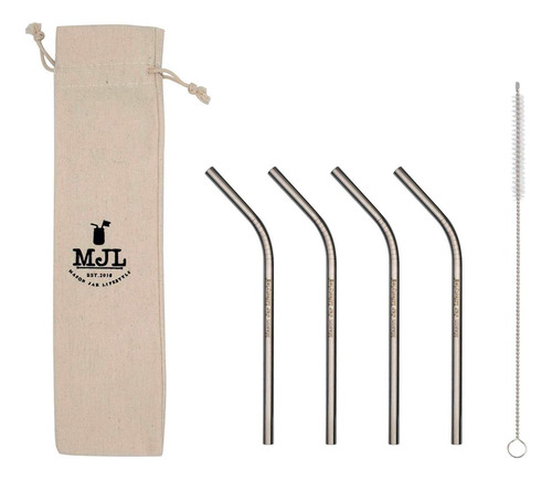 Pajitas Cortas De Acero Inoxidable, Pajitas De Metal Fino Do