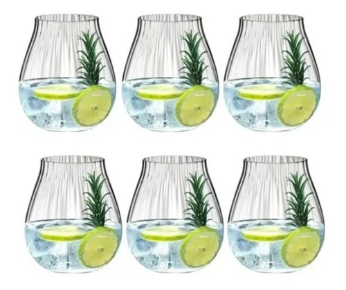 Juego 6 Vasos Riedel Con Cristal De Acabado Fino Optical Gin Color Transparente Cristalino