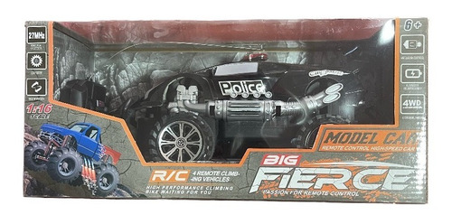 Imagen 1 de 2 de Carro Control Remoto Big Fierce Police Juguete