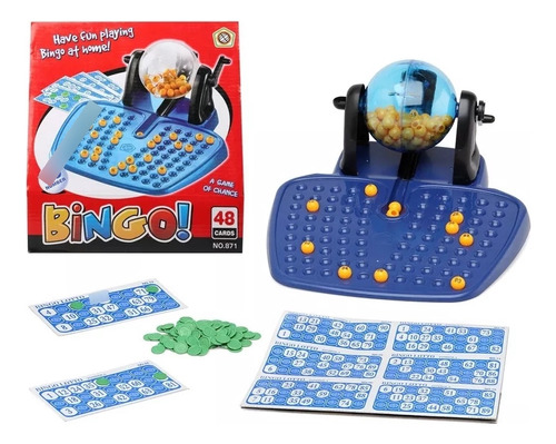 Juego Bingo 48 Cartones Con Bolillero Juego De Mesa