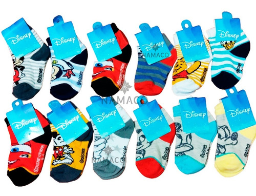  Docena  De Calcetines Para Bebe De Disney Originales .