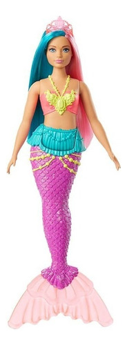 Barbie Sirena Dreamtopia Top Rosa Con Amarillo Mattel