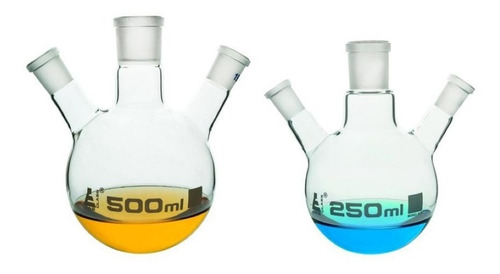 Matraz Bola Fondo Redondo 3 Bocas 24/40 500ml Eisco