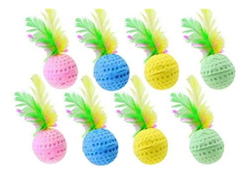 Nargos 15 Dia Colorful Golf Sponge Balls Gatos Juguetes Con