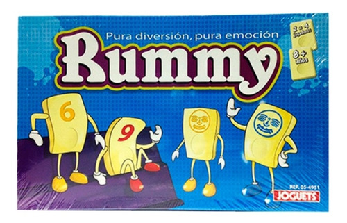 Juego De Mesa Rummy P/ Niños +8 Familiar Números Matemáticas