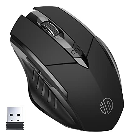Ratón Inalámbrico Ergonómico Recargable 2.4g Con Receptor