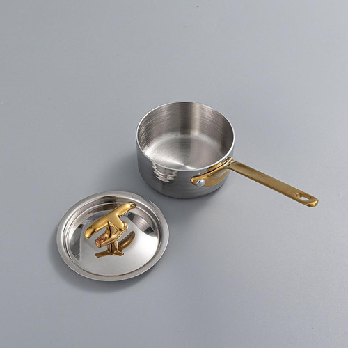 Mini Cacerola De 8 Cm De Acero Inoxidable Para Calentar
