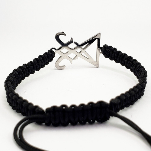 Paquete 3 Pulseras Demoniacas Acero Inoxidable Silicón Pq03 Negro 1 Cm 20 Cm