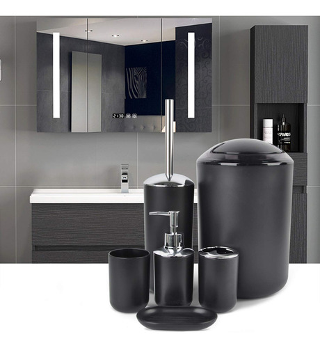 Juego De Accesorios De Baño 6 Piezas Decorativas