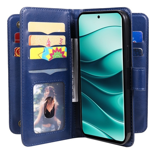 Funda Tipo Billetera Multifuncional Para Redmi Note 14 Pro+