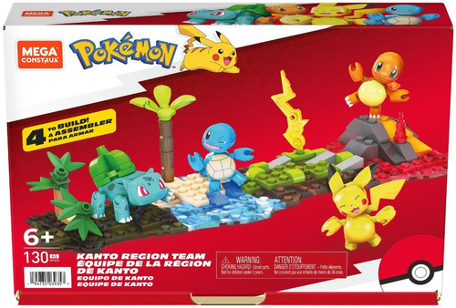 Figura De Construcción Mega Construx Pokémon Kanto 150 Pcs