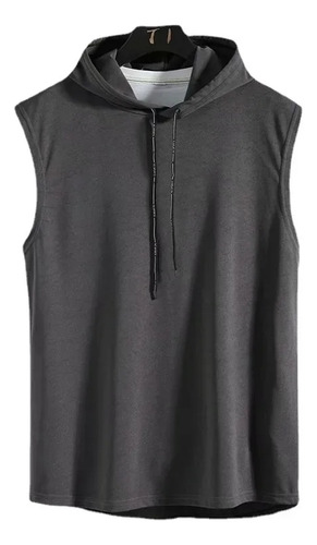 Chaleco Tipo Camiseta Con Capucha Sin Mangas De Verano Para