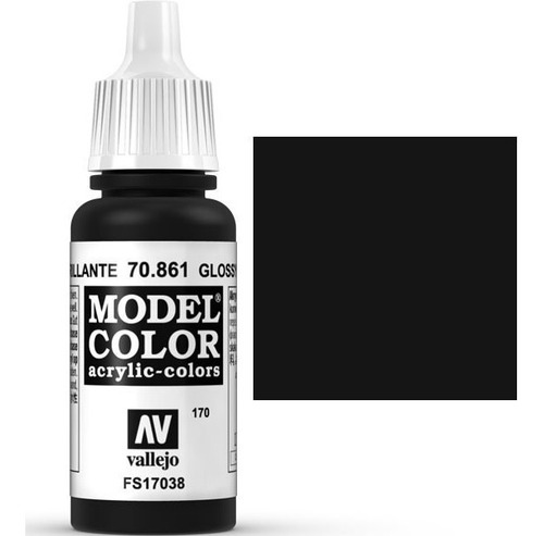 Vallejo 70861 Model Color Negro Brillante Acrílico La Plata