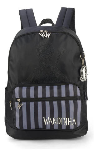 Mochila Wandinha Costa Ad. Ms47262wd Cor Preto Desenho Do Tecido Wandinha Addams