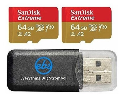 Paquete De 2 Tarjetas De Memoria Micro Sdxc Extreme De ...