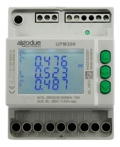 Medidor Trifásico Multifuncional Upm209 Basic 80a 85-265 Avc