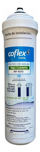 Filtro De Agua Wf-r102 Repuesto Bajo Cubierta Color Blanco