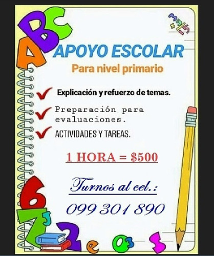 Imagen 2 de 2 de Docente De Educación Primaria. Clases Particulares