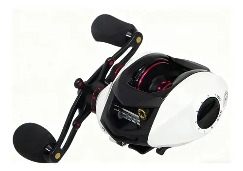 Reel de Pesca com Magneto D'água Branco e Preto com Ouro — R$ 75,00 em Mercado Livre, 57% OFF