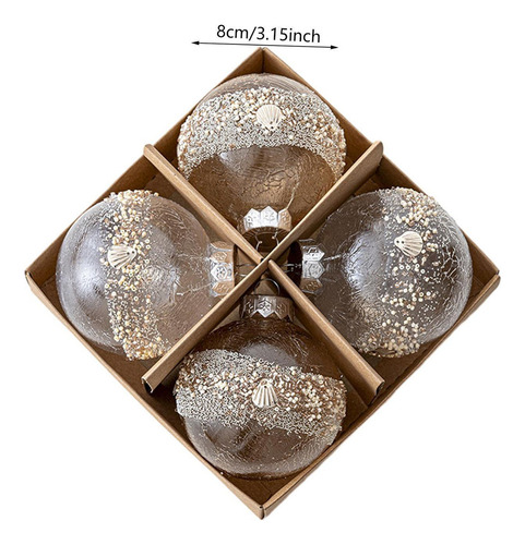 . Juego De Adornos De Bolas 8cm Decoración De Conchas