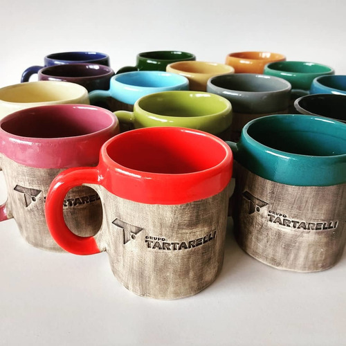 Taza Artesanal Grabada Bajo Relieve Souvenir Ponele Tu Logo!
