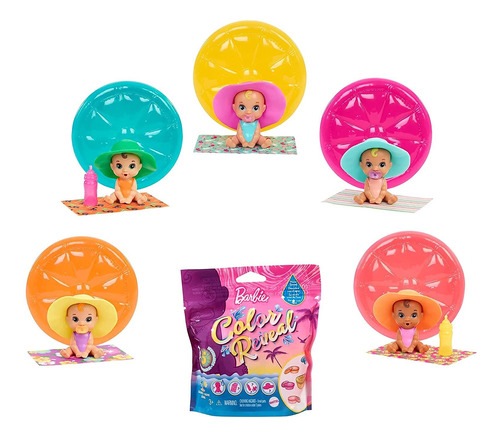 Barbie Gtt12 Bebés Color Reveal Sand Sun Métricos 3