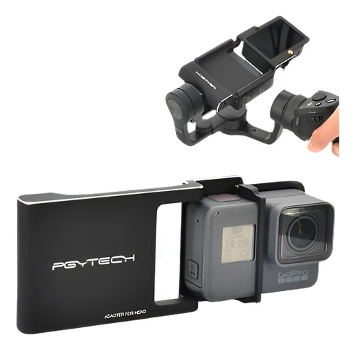 Pgy Gopro Hero 5/4/3/3 + Adaptador Placa De Montaje Soporte 