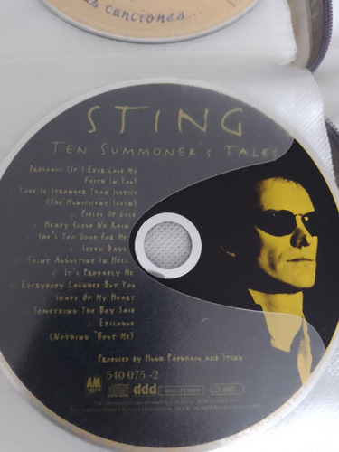 Sting - Ten Summoner's Tales - Cd Sin Caja. Uk Edition