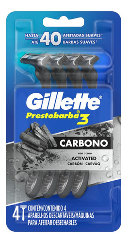 Gillette Prestobarba3 Carbono 4 u