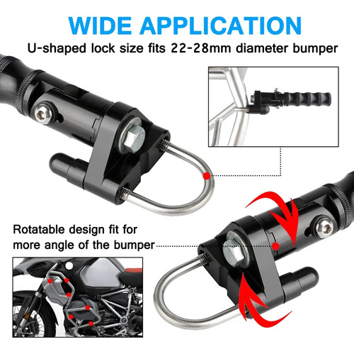 Posapies Defensa Motocicleta 22 A 28mm Bmw Ktm Triumph