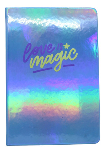 Cuaderno A5 80hj Holografico Love Magic Punteado Holografico