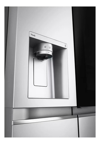 Heladera LG Sbs Gs66sxsc Inverter 570l Instaview Dispenser Color Gris