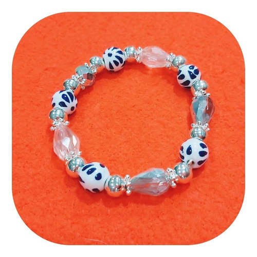 Imagen 1 de 6 de Pulsera De Talavera Poblana Con Piedras Varios Diseños