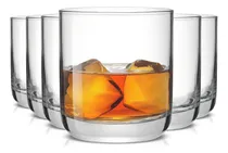 Comprar Joyjolt Faye Crystal Whisky Vasos Lowball - Juego De 6 Vasos Cortos De Vidrio De 10 Onzas, Doble Vidrio Antiguo, Para Escocés O Bourbon, Apto Para Lavaplatos