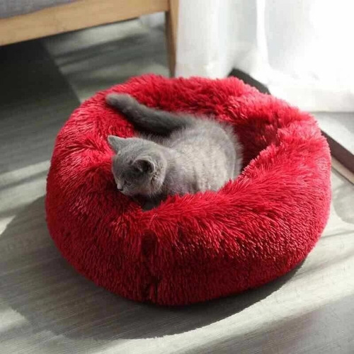 Imagen 2 de 10 de Cama Antiestrés Peluda Para Perros Y Gatos 50 Cm Originales