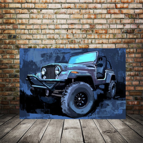 Cuadro Decorativo Jeep En Canvas 