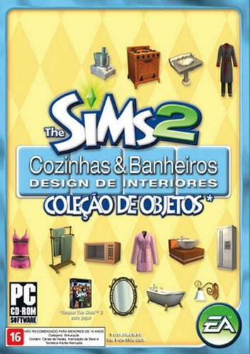 Jogo The Sims 2 - Exp. Cosinha E Banheiros - Pc