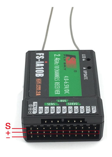 Receptor Flysky Fs_ia10b, Salida De 2,4 G/10 Canales Ppm Com