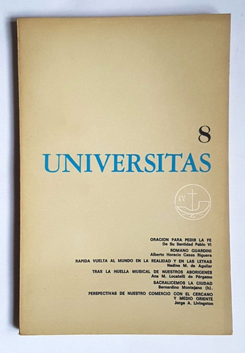 Revista Universitas 8, Año 2 Nro 8 Diciembre 1968