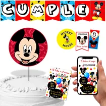 Comprar Kit Imprimible Cumple + Candy Editable - Mickey Mouse