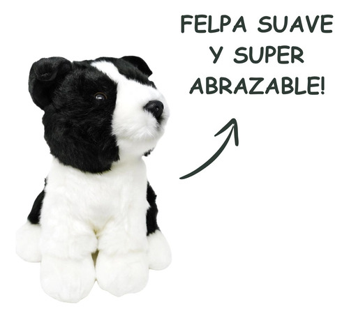 Perro De Peluche Border Collie Viahart Suave Y Tierno 26 Cm
