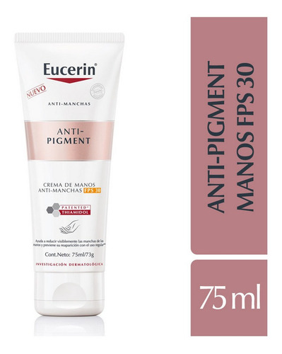 Crema De Manos Anti-pigment Fps 30 Eucerín X 75 Ml