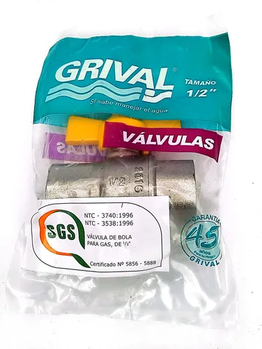 Válvula Bola Gas Grival