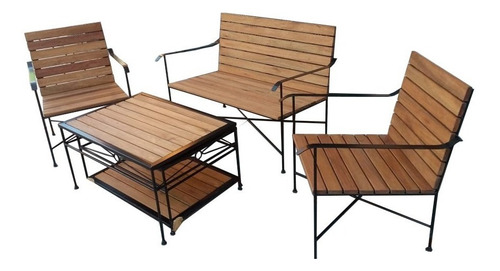 Juego Jardin Patio Fondo Quincho Sillones + 2 Mesas Ratonas