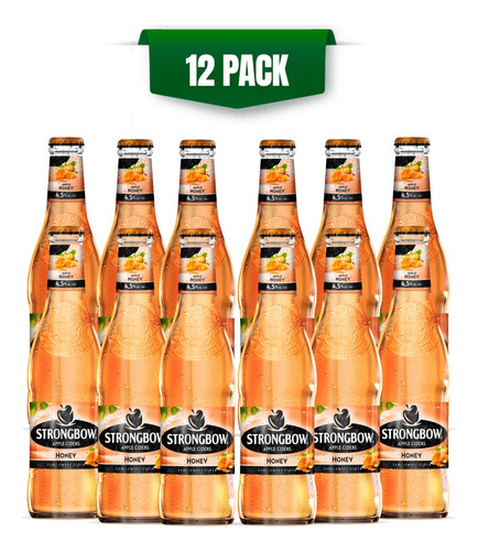 Sidra De Manzana Strongbow Honey 12 Pack Botella 330 Ml