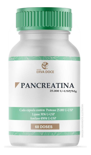 Pancreatina 25.000 U-usp 60 Doses Gastroresistentes