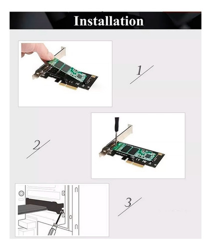 Tarjeta Pci Express X4,x8,x16 A Discos Ssd M2 De 30,42 Y 60m